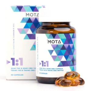 25mg of CBD and 25mg of THC